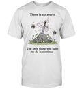 There is no secret the only thing you have to do is continue sword magic Shirt
