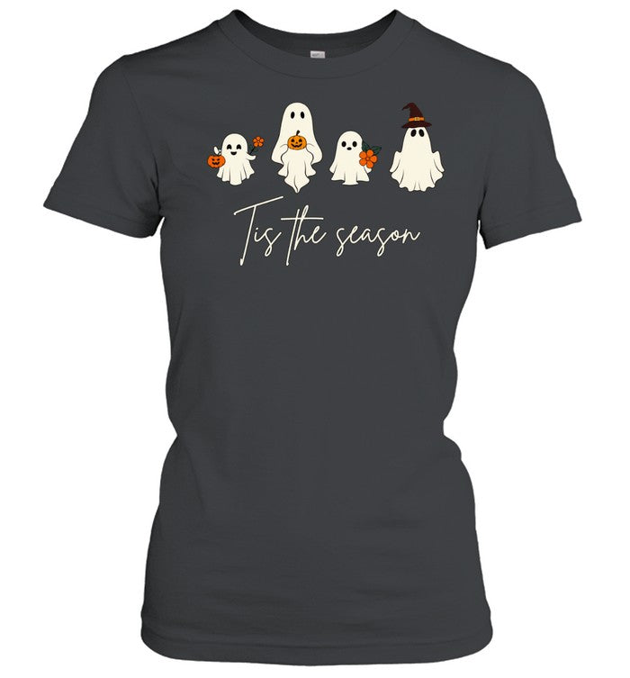 Tis The Season Cute Ghost Halloween Shirt