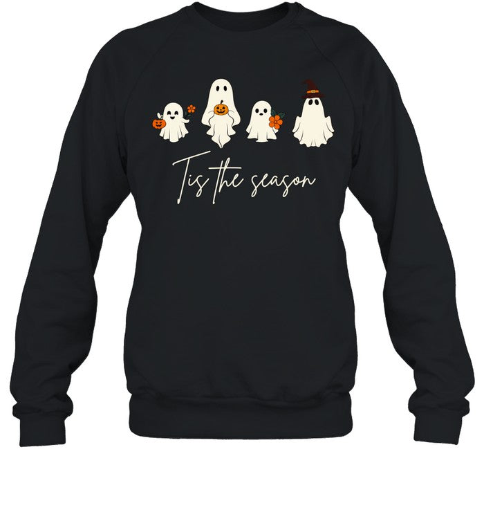 Tis The Season Cute Ghost Halloween Shirt