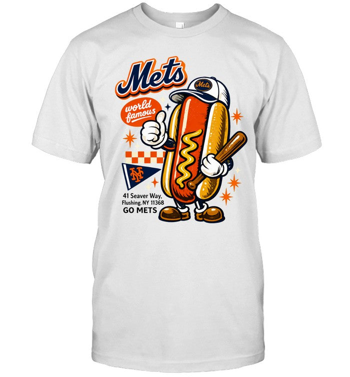 World Famous New York Mets Hot Dog Mascot Shirt
