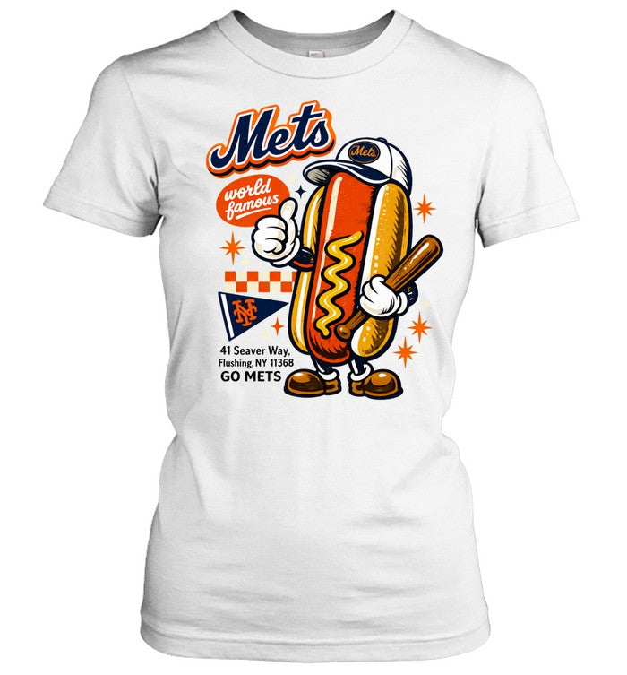 World Famous New York Mets Hot Dog Mascot Shirt
