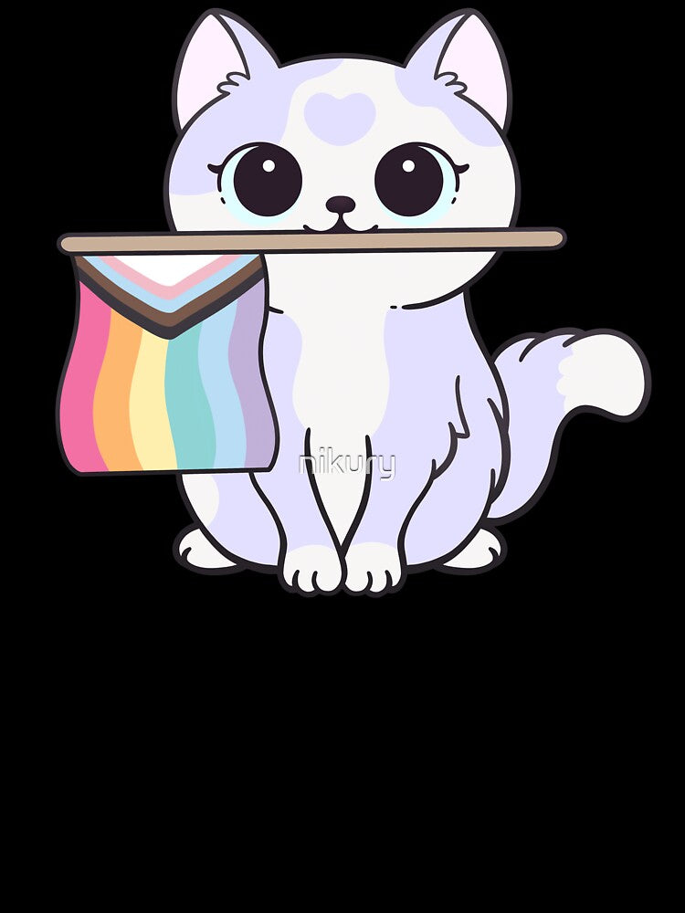 Progress Pride Cat | Nikury by nikury