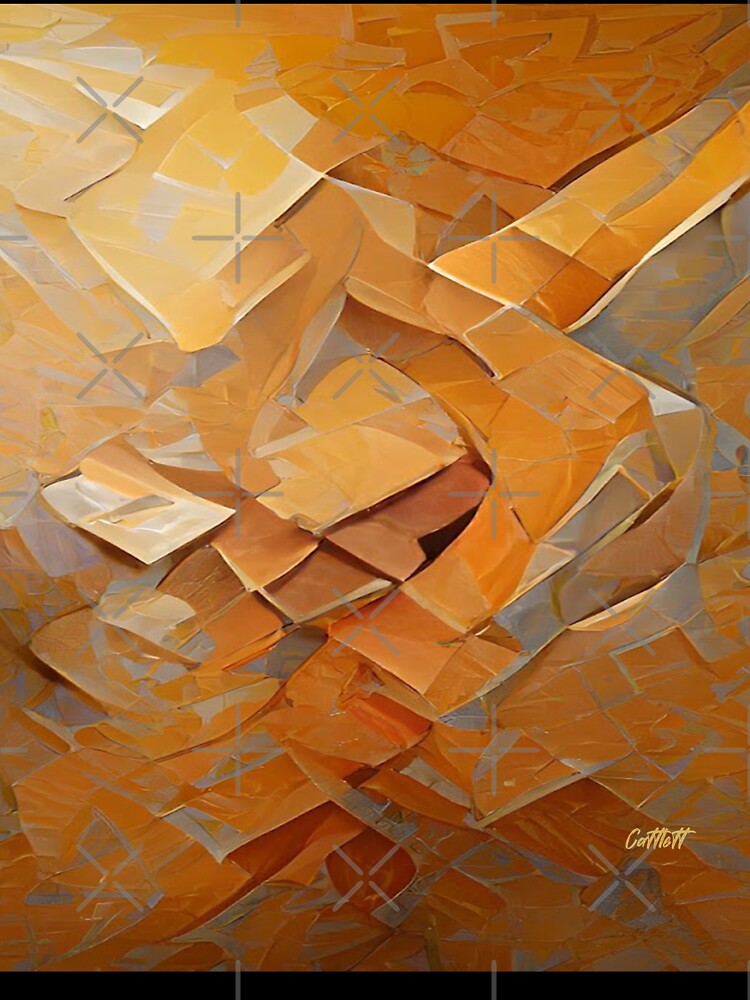 Modern Abstract Art - Orange Abstract by CattlettArt
