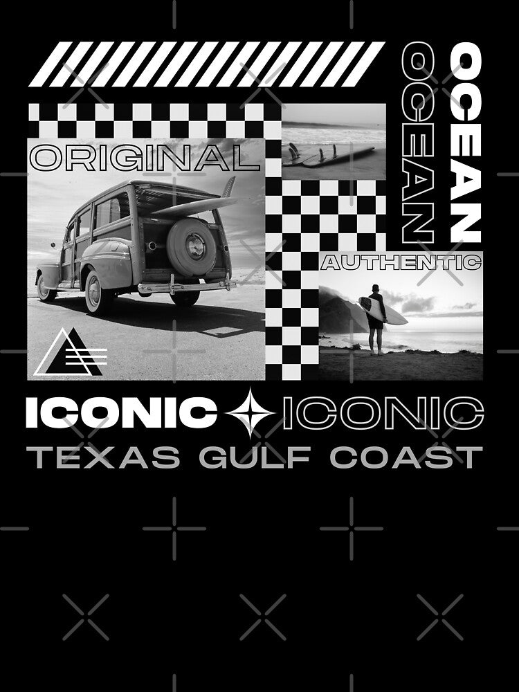 Surfing Street Wear, Ocean Iconic Branded Gulf Coast Design by OceanIconic