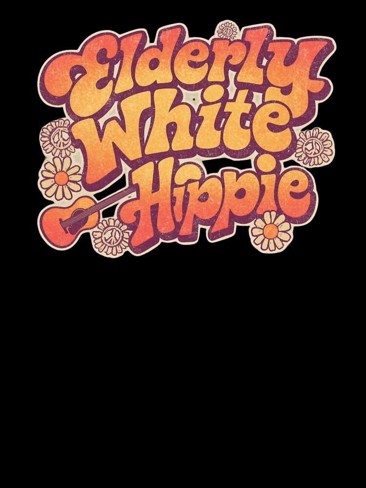 Funny shirt for elderly white hippie – retro vintage groovy design by WePlay2gether