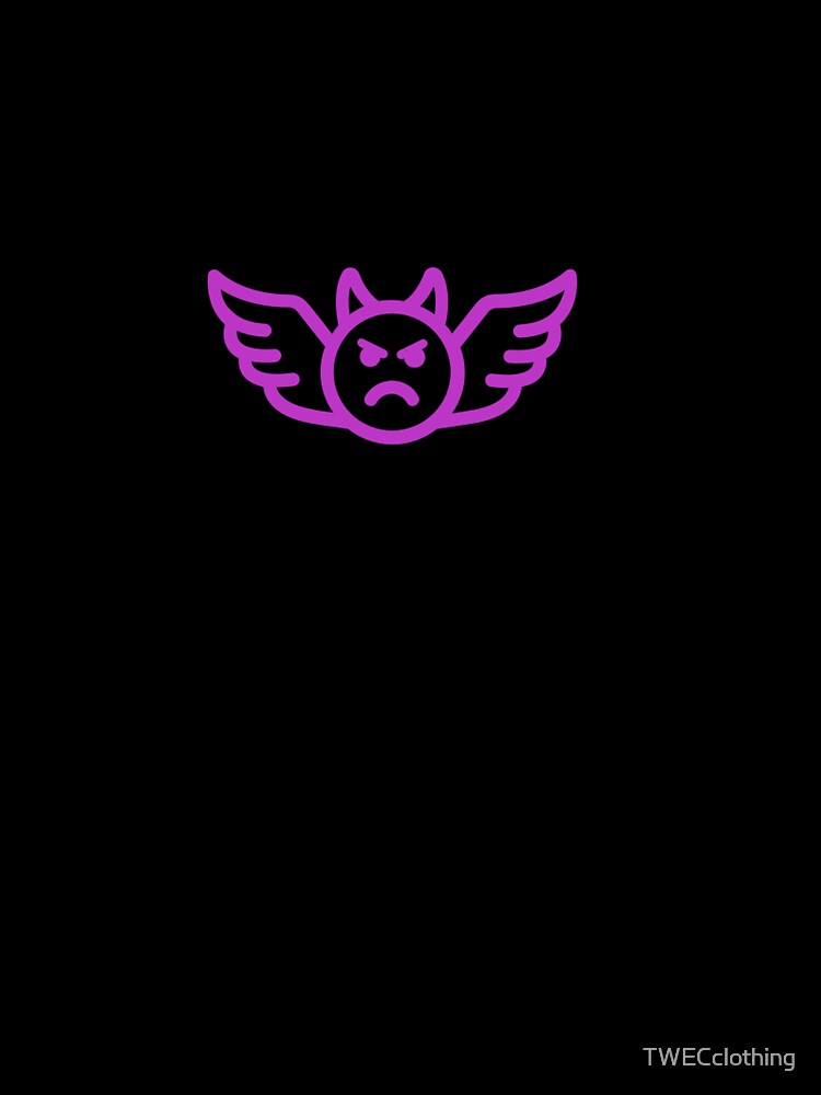 Purple Angry Devil Icon Graphic Streetwear Shirt by TWECclothing