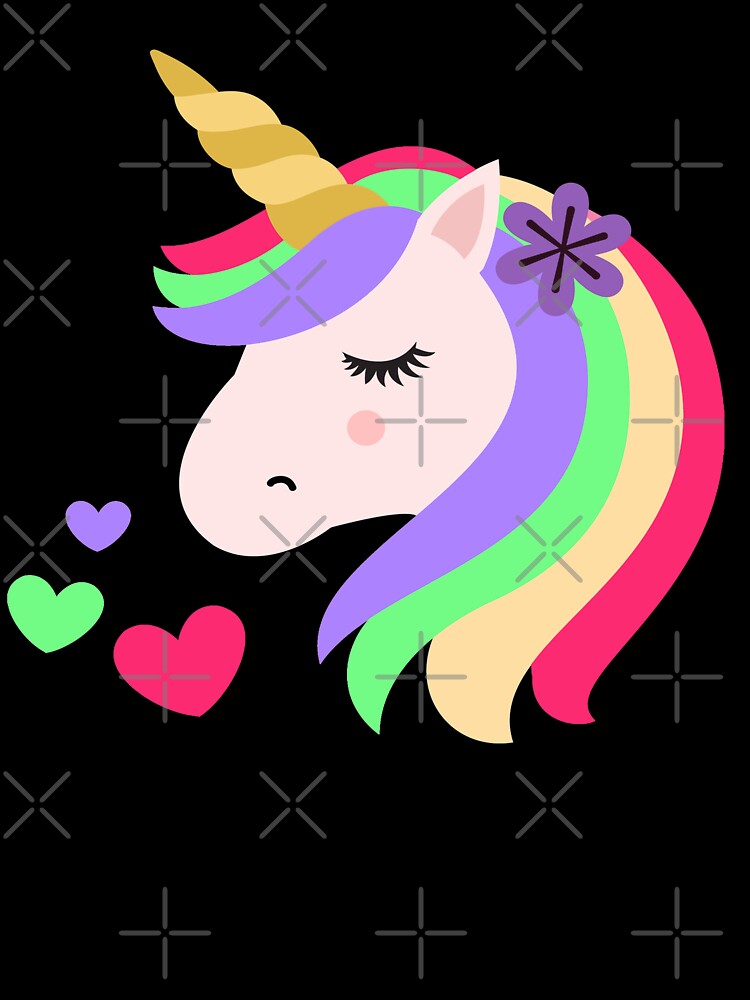 Cute Unicorn Face by Esmilna Castillo