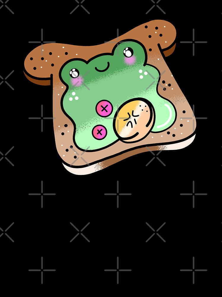 Cute adorable Kawaii froggy bread cartoon by Quacktails