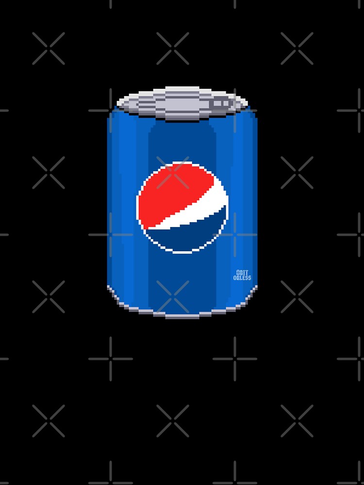 Blue Soda Can Pixel Art by Heybratan