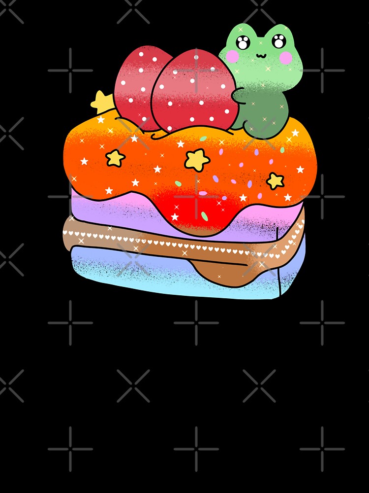 Colorful Adorable cute Kawaii frog cupcake by Quacktails