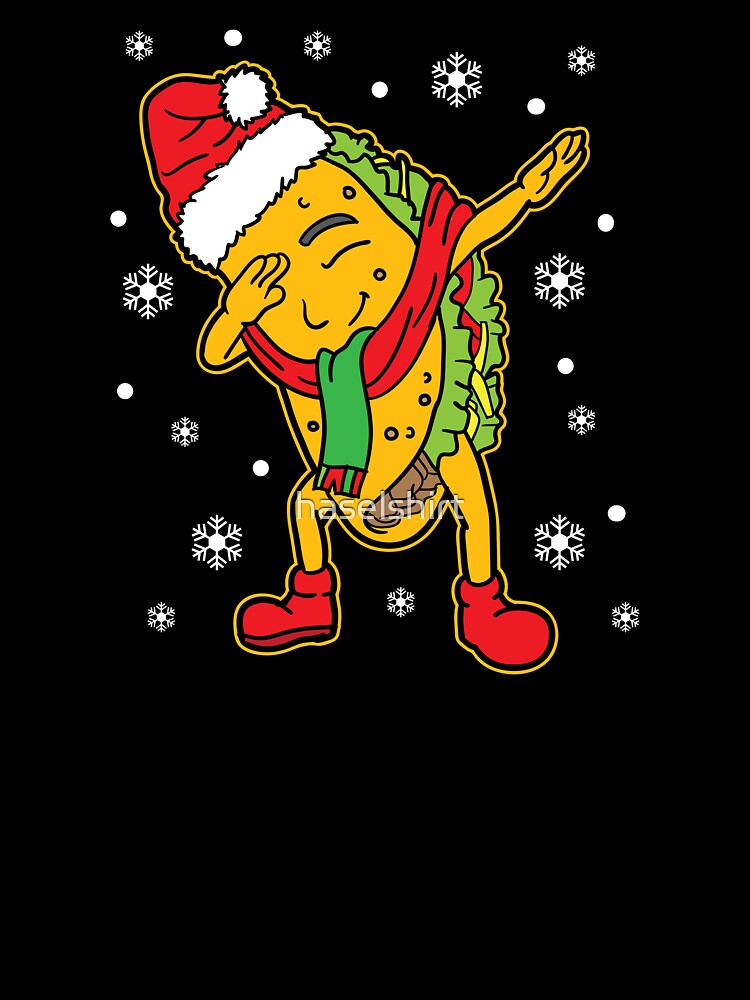 Dabbing Santa Taco Christmas Xmas Holiday Gift by haselshirt