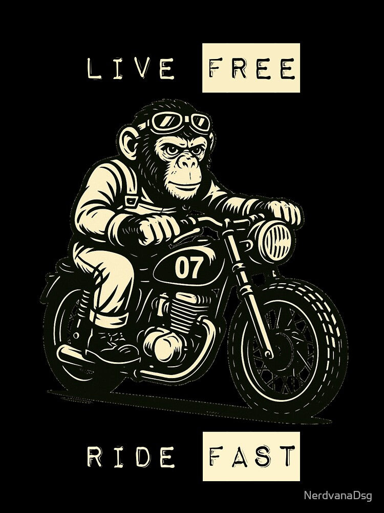Monkey on motorcycle by NerdvanaDsg
