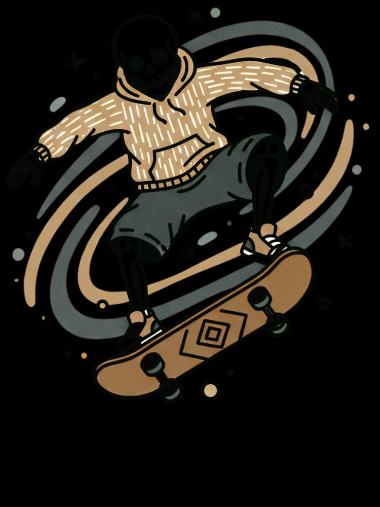 SKATER | Minimalist Skeleton Streetwear Art by DEADLINE.
