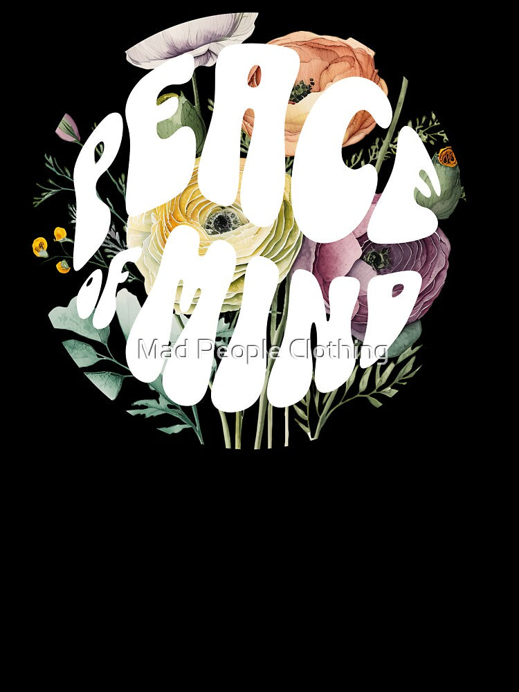 Unisex Peace Of Mind Printed Graphic Tee, Summer by Mad People Clothing