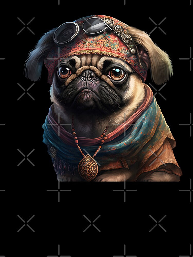 Festival pug by AnimalArtPhotos