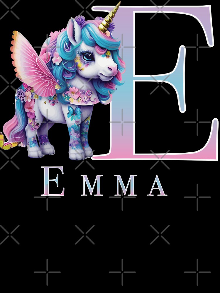 Emma name with a cute unicorn by Lubellebubble20