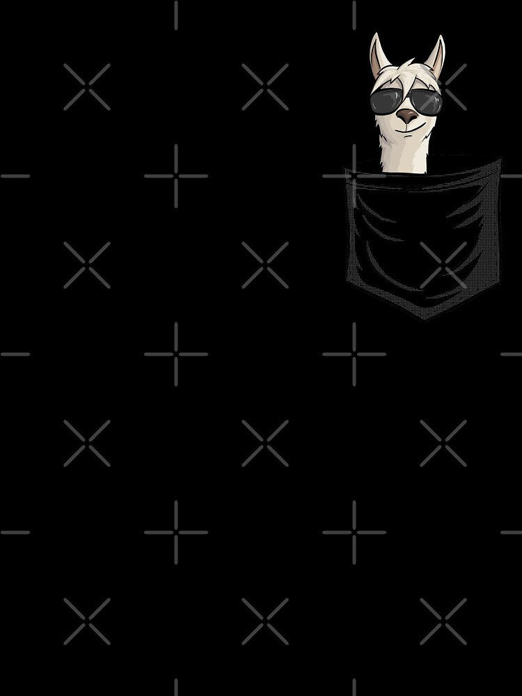 Hipster Alpaca With Sunglasses | Casual Llama In Pocket by Skizzenmonster