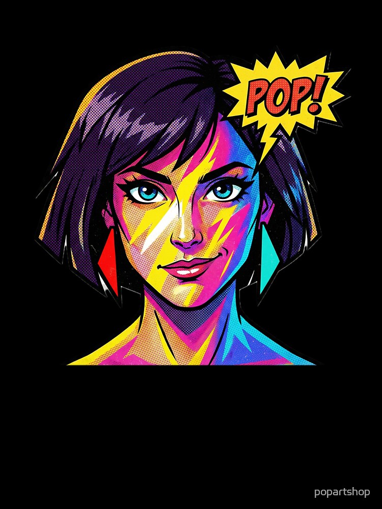 Retro Pop Art Comic Woman – 80s Style Illustration by popartshop