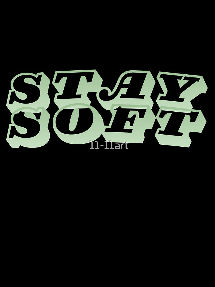 Stay Soft Sticker | Soft Feminine Aesthetic Quote | Minimalist Self Love Sticker by 11-11art