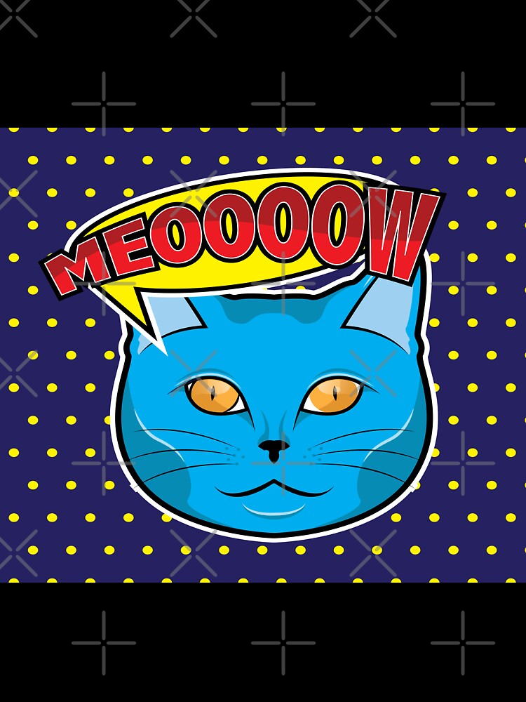 Cat Face Pop Art Illustration by leen12 Art Designs Prints