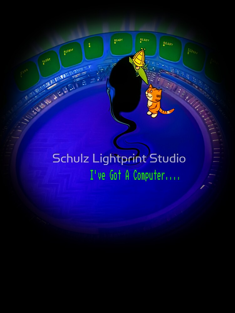 Corvax and his computer by Schulz Lightprint Studio