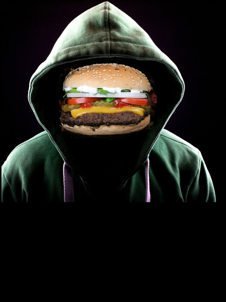 Burger Face by Surreallytee