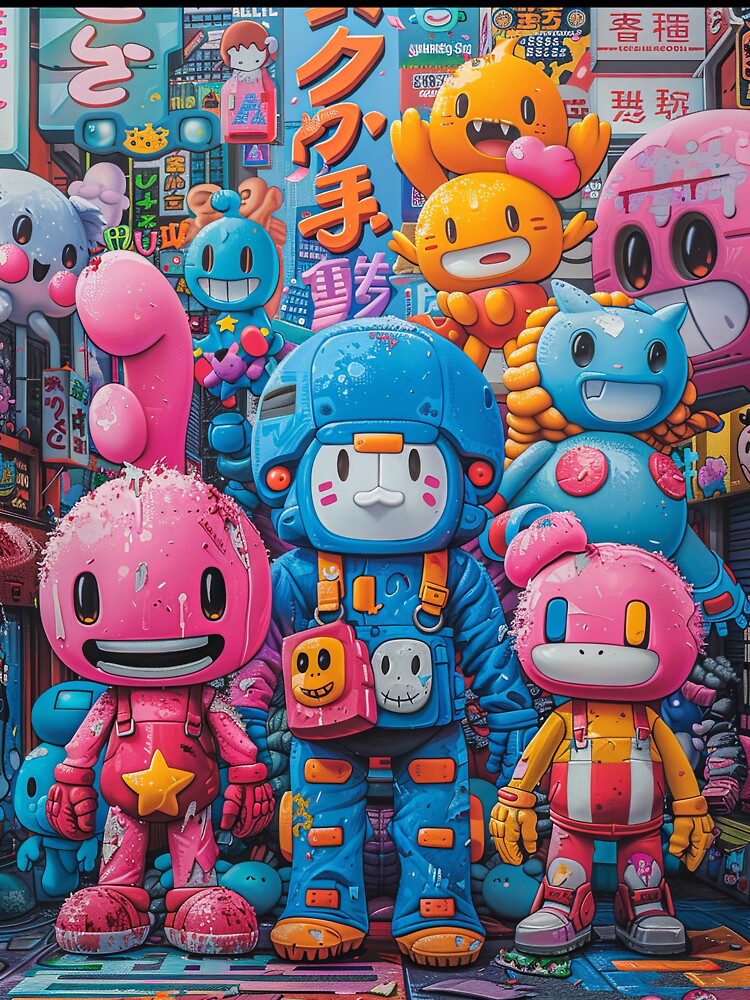 A Family of Monsters by Retro Type