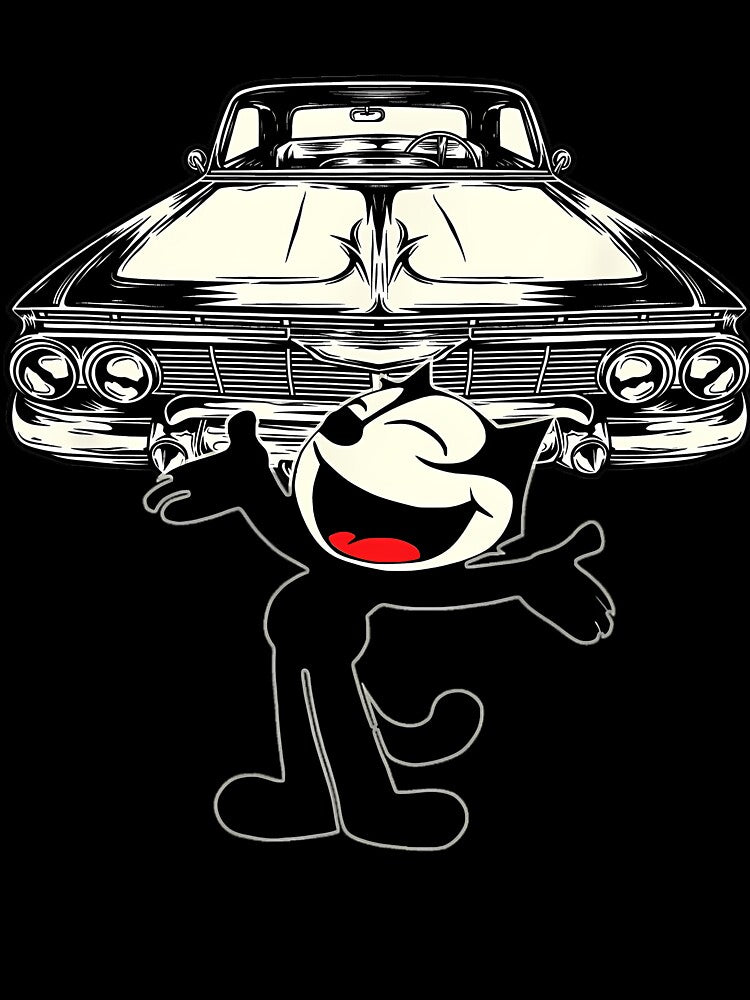 Felix Cat Cartoon Giant Lowrider Car Club Design Mashup by yalazaleshier