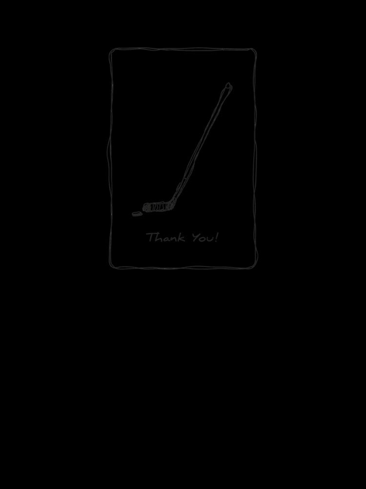 Thank You Minimalist Hockey Stick Appreciation by krystalRomanart