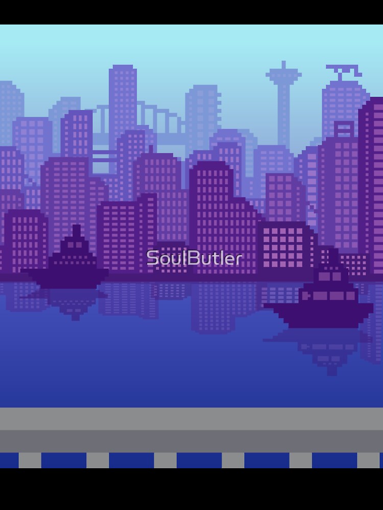 Ocean Pixel City by SoulButler