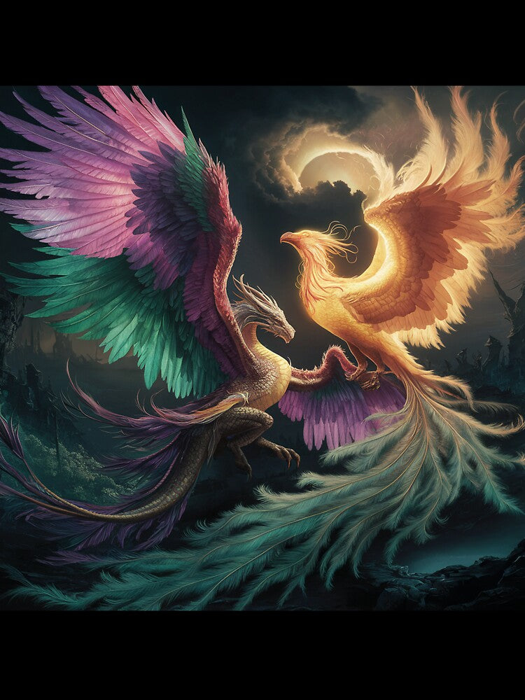 Dragon and Phoenix Art by MyHeartNSoulArt