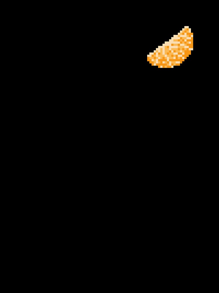 Pixel Mandarin Slice - pixel food art by LittleFoodShop