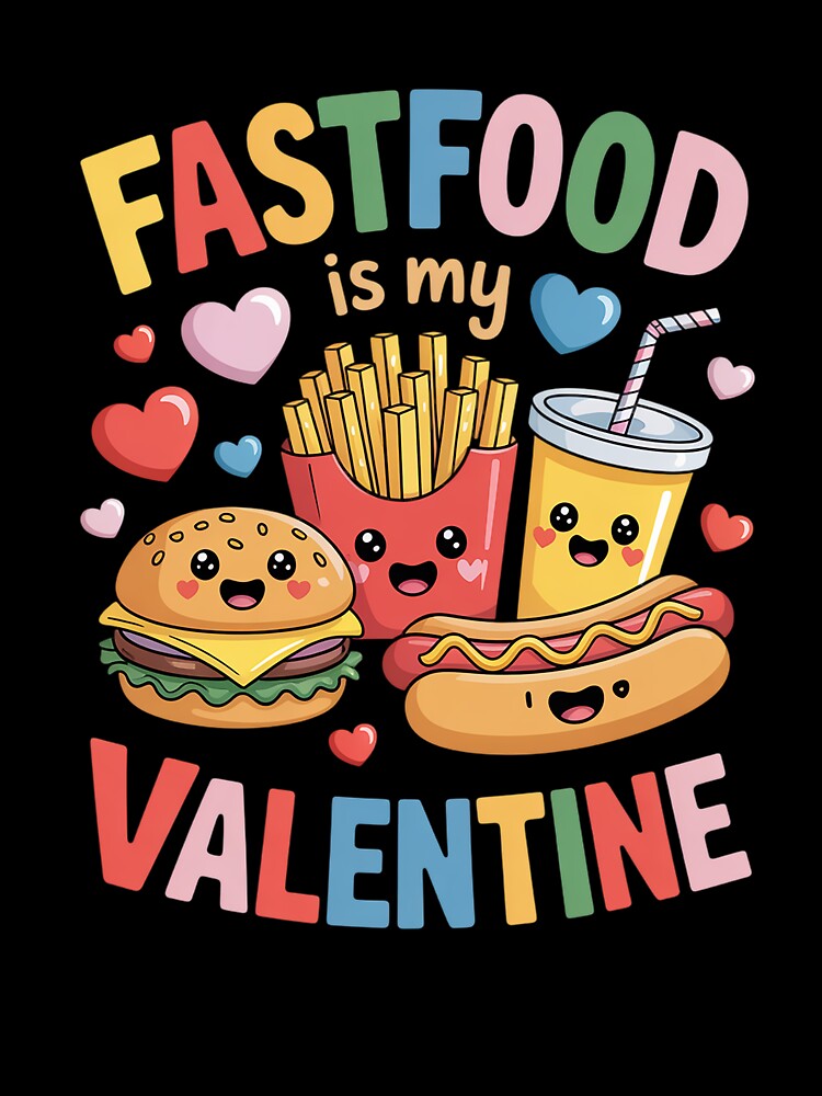 Fast Food Is My Valentine Fast Food Lover Valentine Day by milanforbes