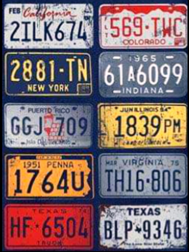 Registration number plate style T-shirt by storeInsight