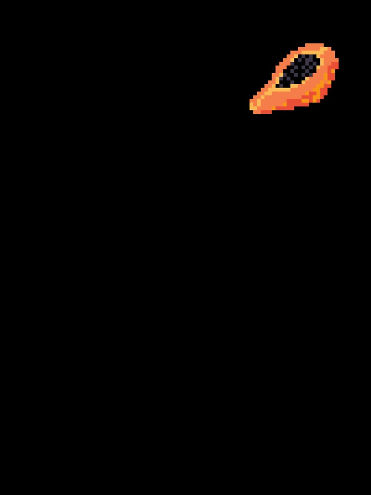 Pixel Papaya Slice - pixel food art by LittleFoodShop