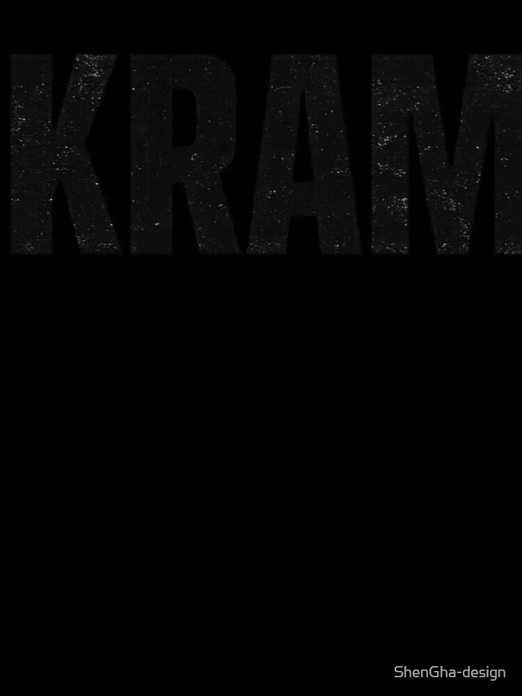 KRAM Brutalist Streetwear Logo Black Minimalist Tee by ShenGha-design