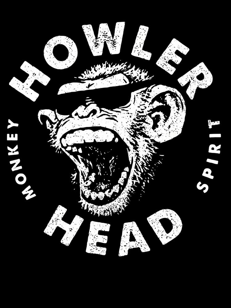 Howler Head Monkey Kentucky Bourbon Whiskey Logo Tee by AbstractArtLC