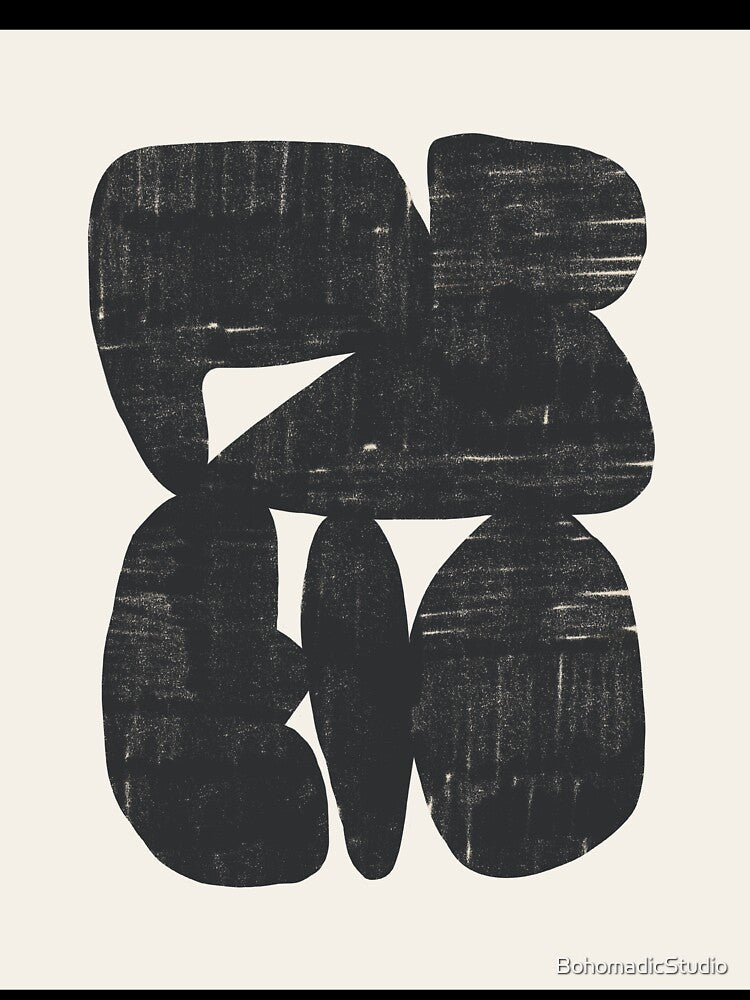 Bold Shapes NO.1 Black by BohomadicStudio