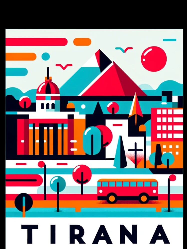Tirana Modern Postcard by Printsincolor