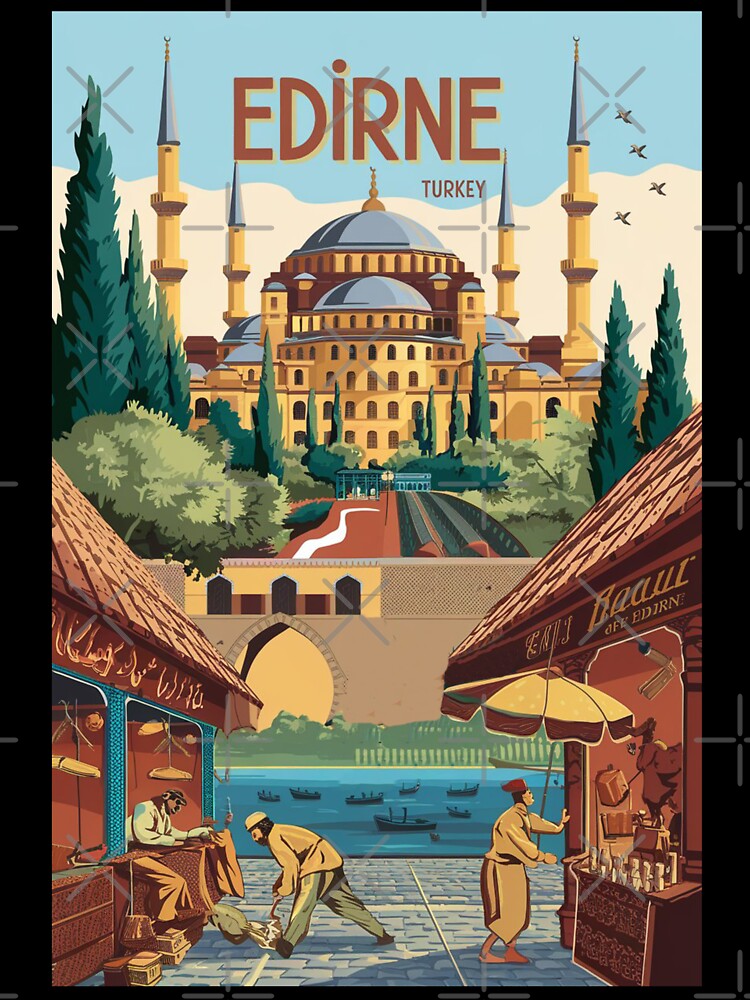 Edirne Vintage Travel Poster by TravelerRat