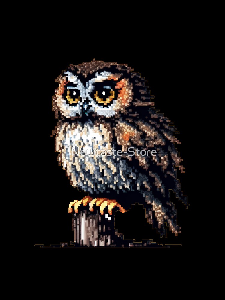 Owls are beautiful - Pixel art by Newtaste-Store