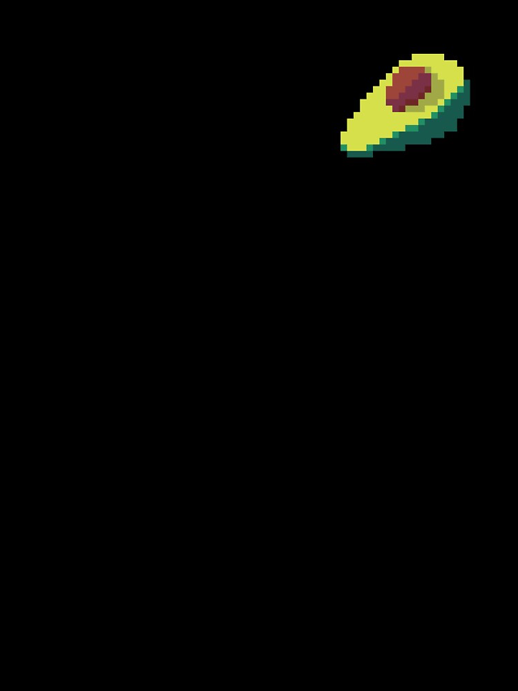 Pixel Avocado Slice - pixel food art by LittleFoodShop