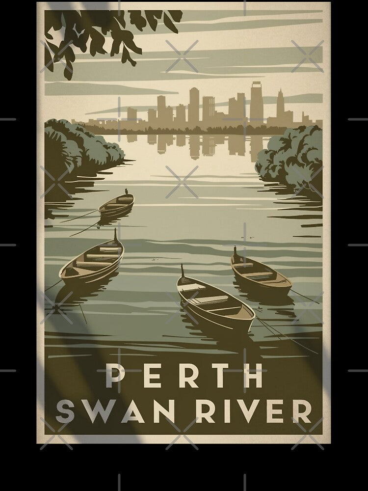 Perth Vintage Travel Poster by TravelerRat