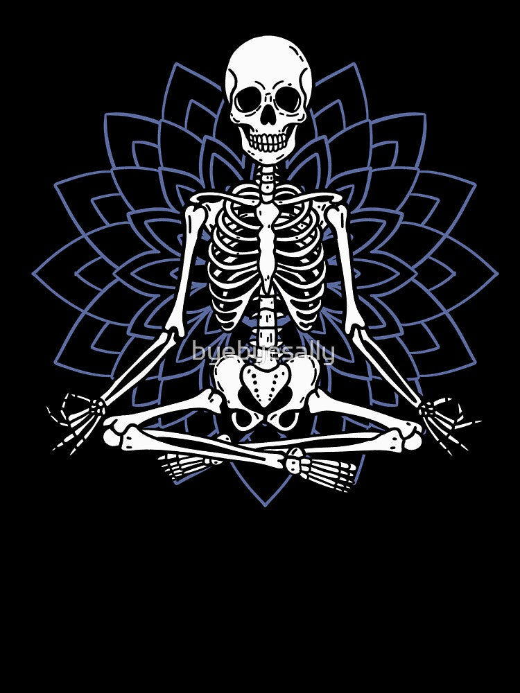 Namaste Skeleton by byebyesally