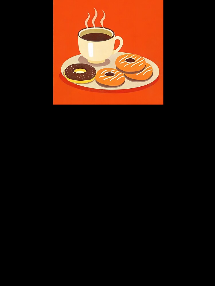 Cup of hot coffee with pastries by AhArtMe