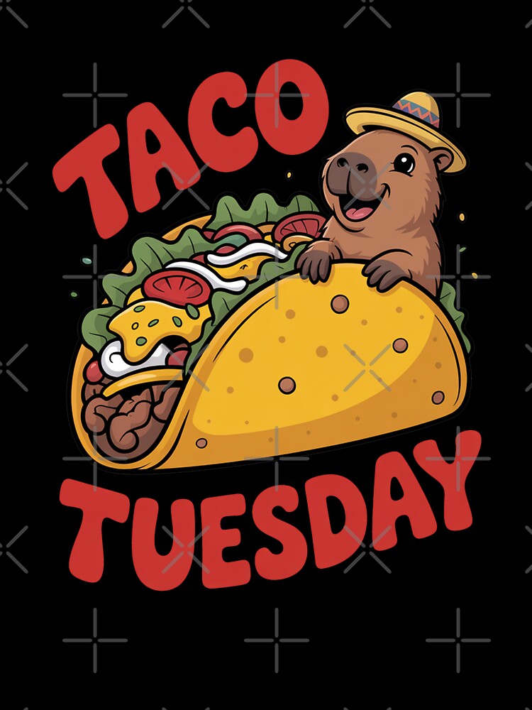 Capybara Taco Tuesday Funny Food Design by MonkiFlipp