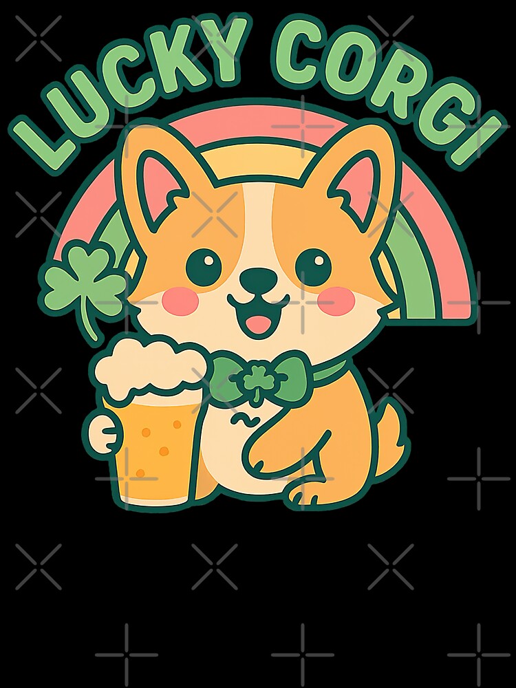 Cute Kawaii Corgi, Cute St Patricks Day Corgi by graphic-genie