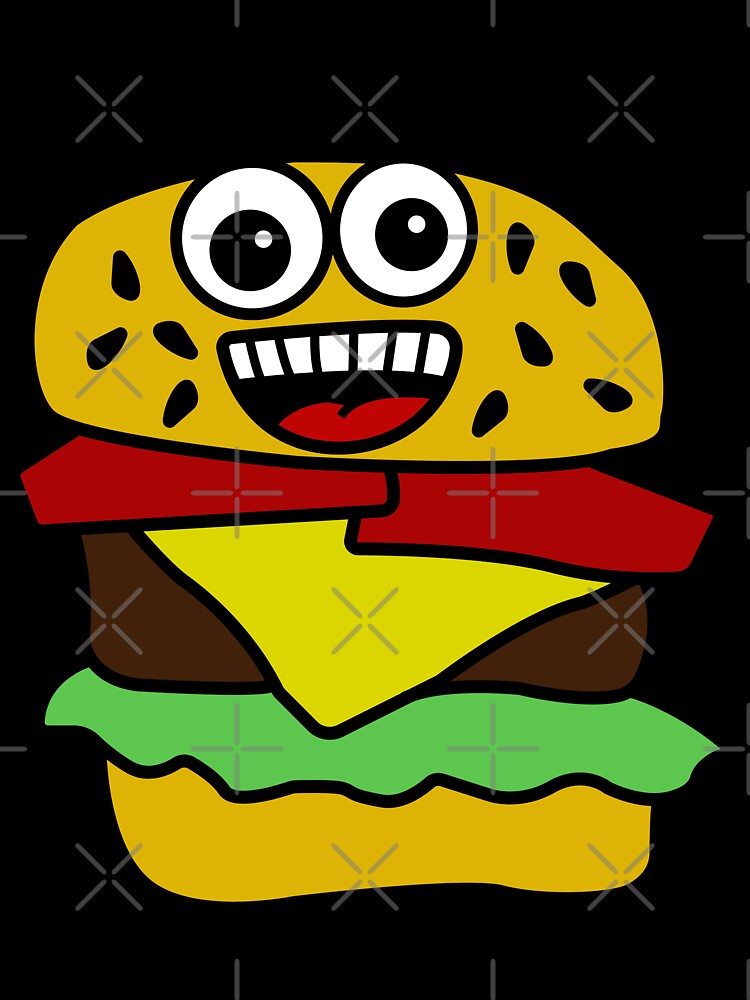 Cute Burger Smiling by RandjaDesign