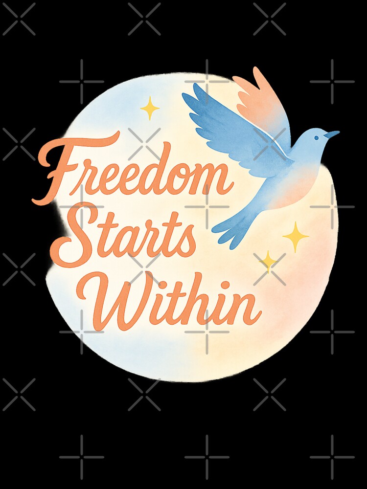 Freedom Starts Within – Inspirational Self-Love Pastel Design by VIBE CRAFT STUDIO