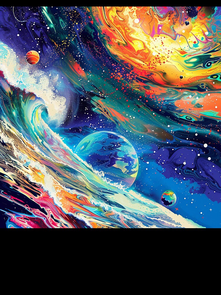 Ocean Planet Retro Pop Art 4 by AstroRisq